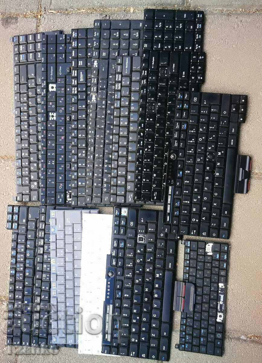 Laptop keyboards - scrap -> 13 pcs.