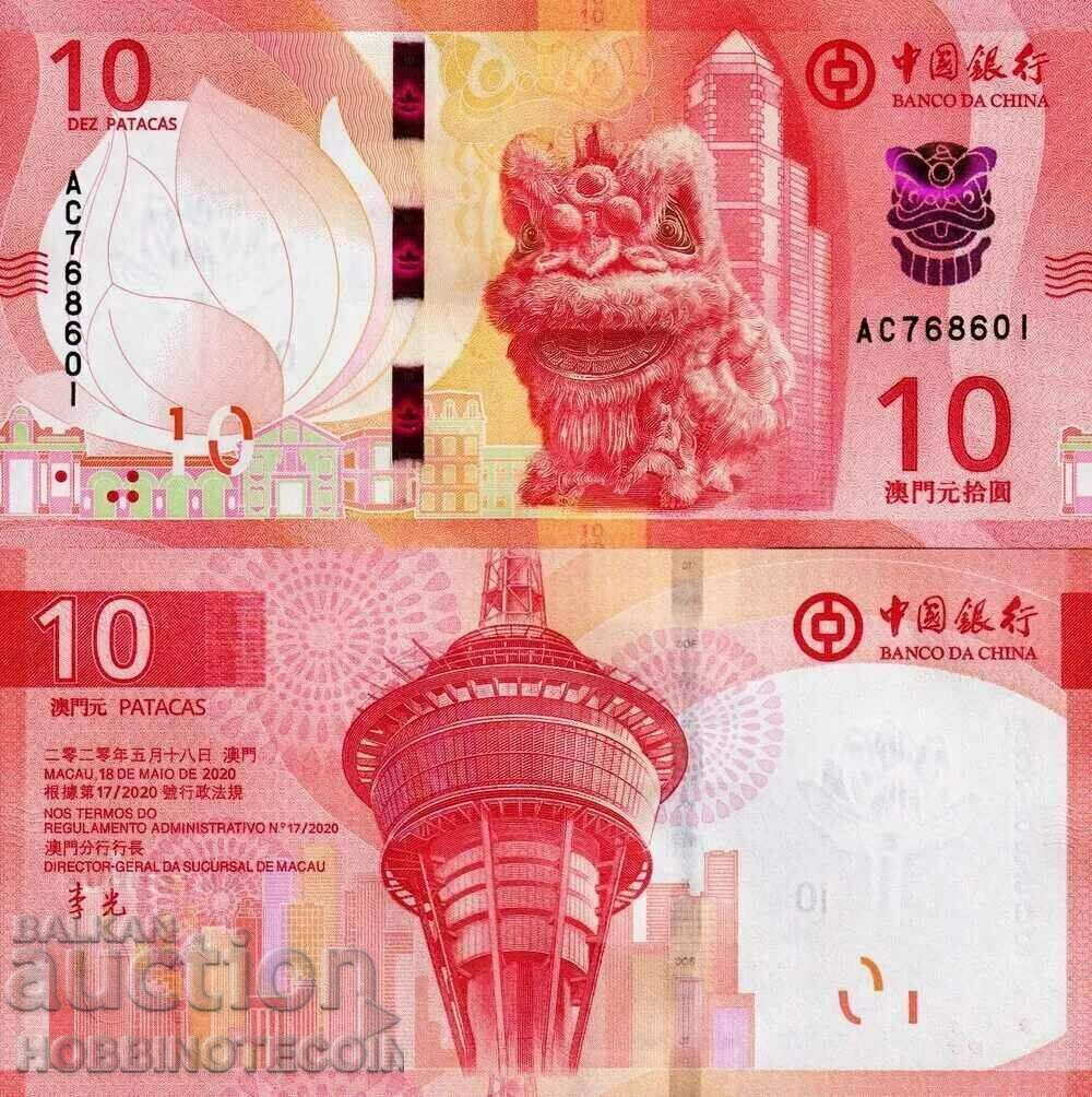 MACAO MACAO 10 Pataka ediție 2023 2024 NOU UNC 1