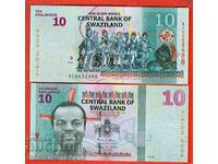 SWAZILAND SWAZILAND 10 număr - numărul 2015 NOU UNC