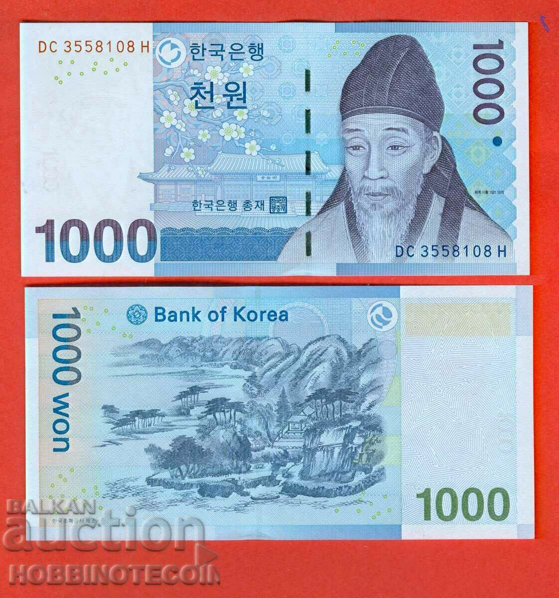 SOUTH KOREA KOREA 1000 - 1000 Won issue issue 2007 NEW UNC