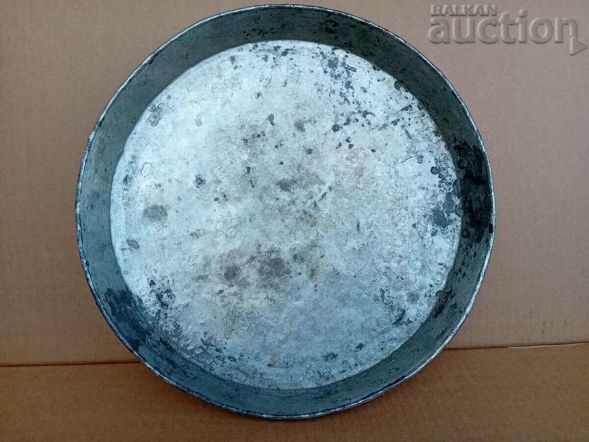 Livrarea tava de patiserie antica din cupru forjata manual