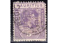 GB/Mauritius-1938-Редовна-KGV-Перфин,клеймо