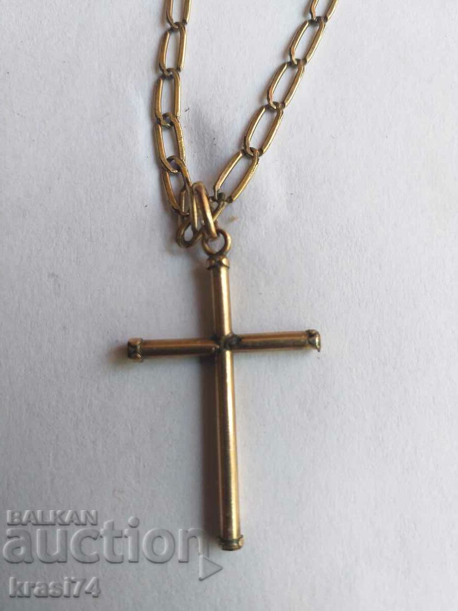 Gold-plated cross chain with price 30.00 BGN | € 15.34 Gold-plated cross chain with price 30.00 BGN | € 15.34