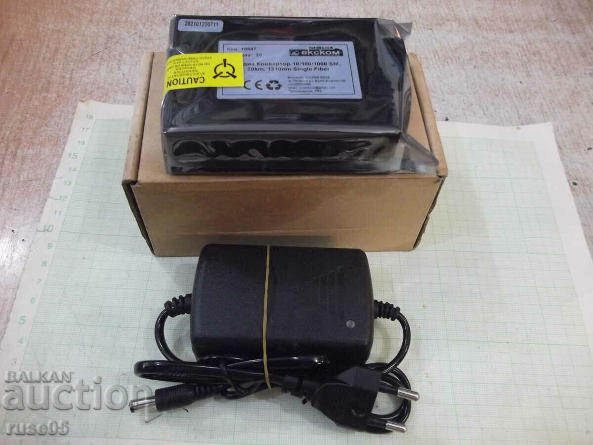 Livrarea Convertor media 10/100/1000 SM, 20 km, 1310 nm Fibră simplă