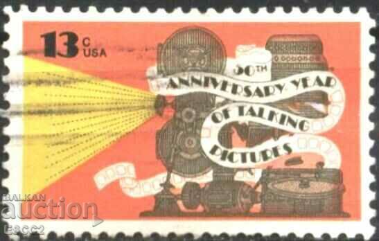 Stamped Kino Talking Pictures stamp 1977 from the USA Stamped Kino Talking Pictures stamp 1977 from the USA