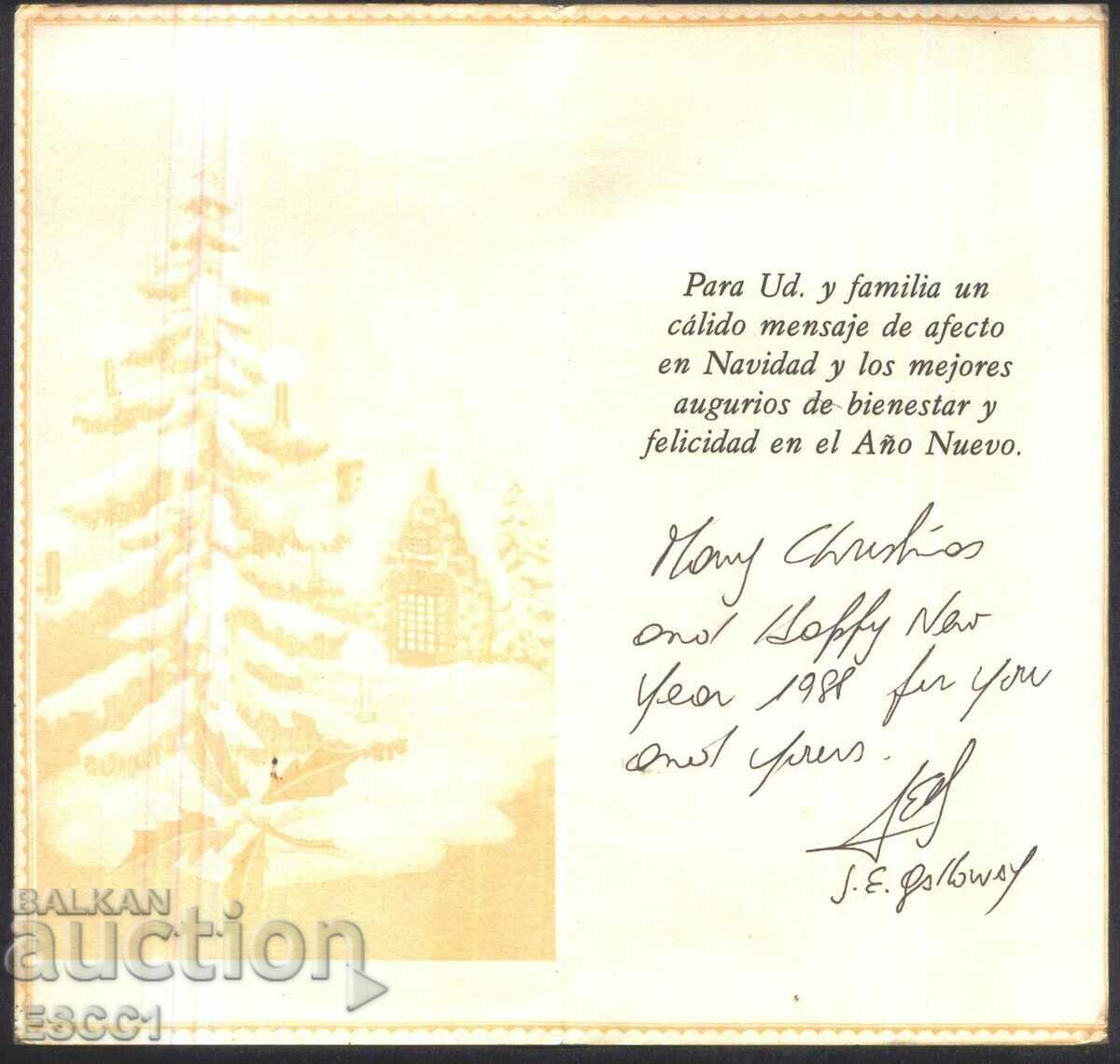 Christmas and New Year's Greeting Card from Spain with price 2.00 BGN | € 1.02 Christmas and New Year's Greeting Card from Spain with price 2.00 BGN | € 1.02