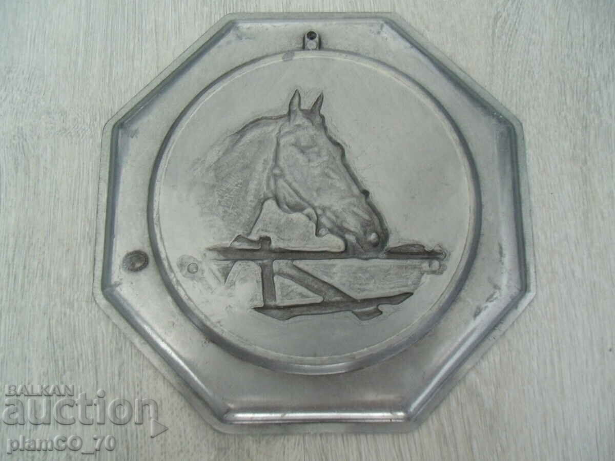 Παράδοση No.*7646 παλιό μεταλλικό / τσίγκινο πάνελ - ανάγλυφο - οκταγωνικό