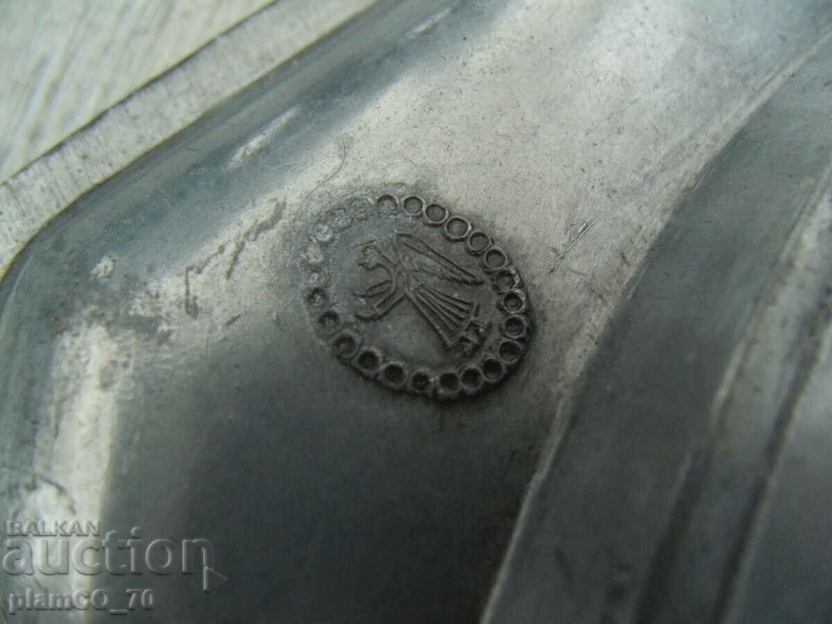 No.*7646 παλιό μεταλλικό / τσίγκινο πάνελ - ανάγλυφο - οκταγωνικό - 5