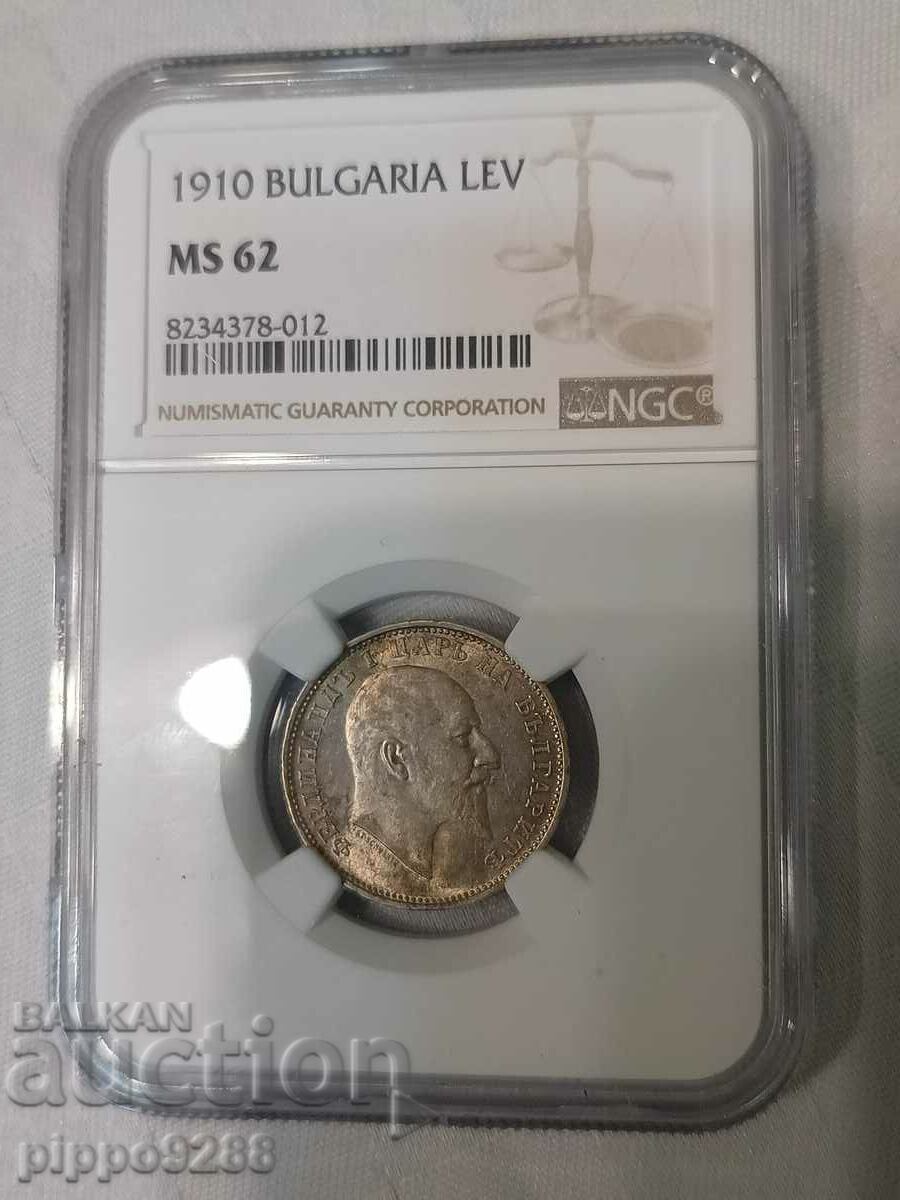 1 BGN 1910 NGC MS62