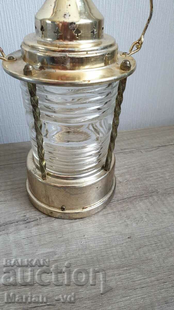 Auction Glass alcohol bottle with lantern Auction Glass alcohol bottle with lantern