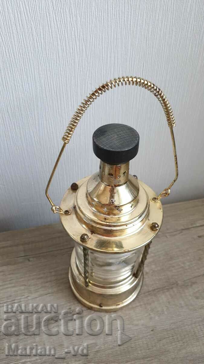 Delivery of Glass alcohol bottle with lantern Delivery of Glass alcohol bottle with lantern