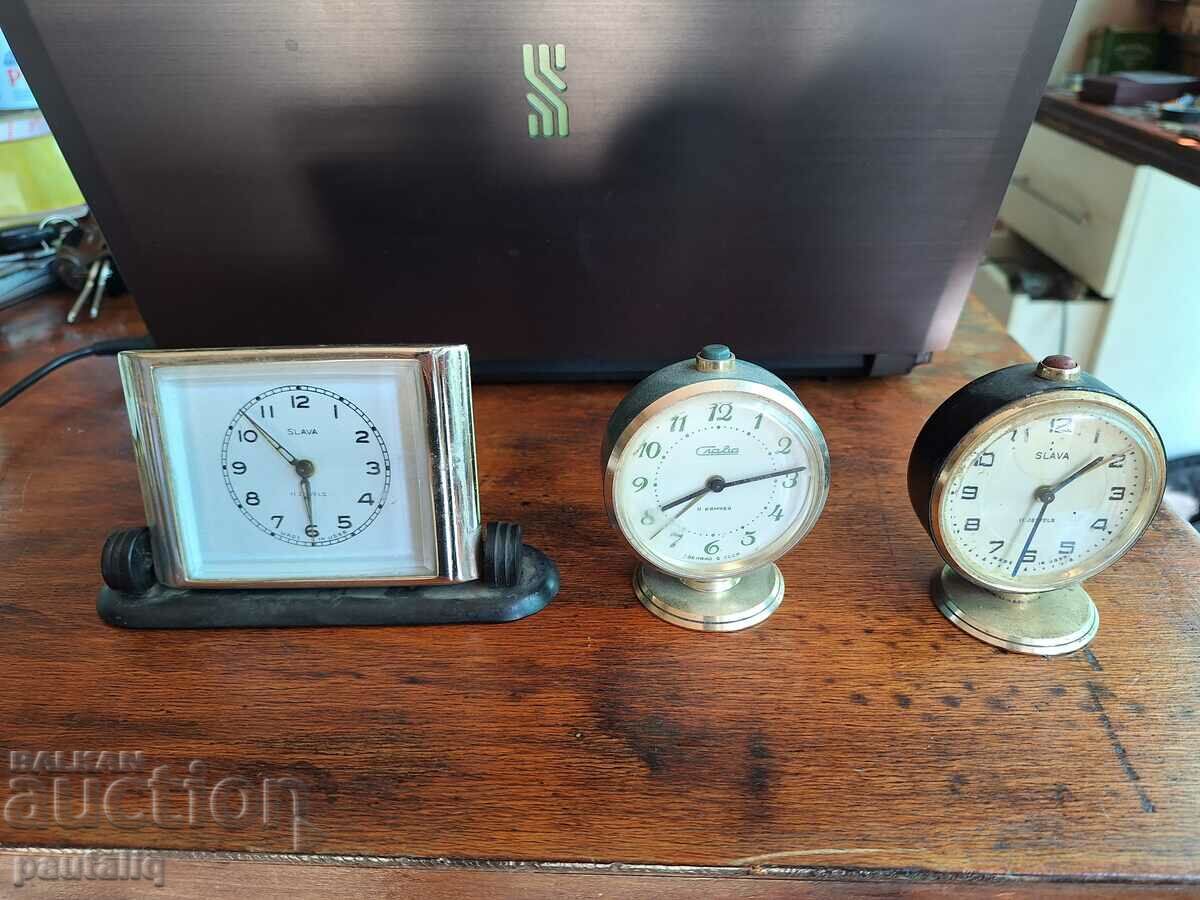 LOT SLAVA ALARM CLOCKS