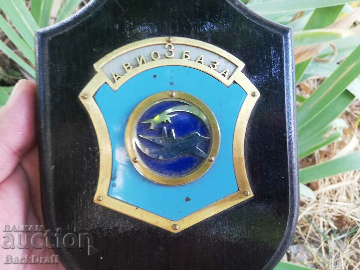 Auction Wooden Plaque of the 3rd Graf Ignatievo Air Force Base Auction Wooden Plaque of the 3rd Graf Ignatievo Air Force Base