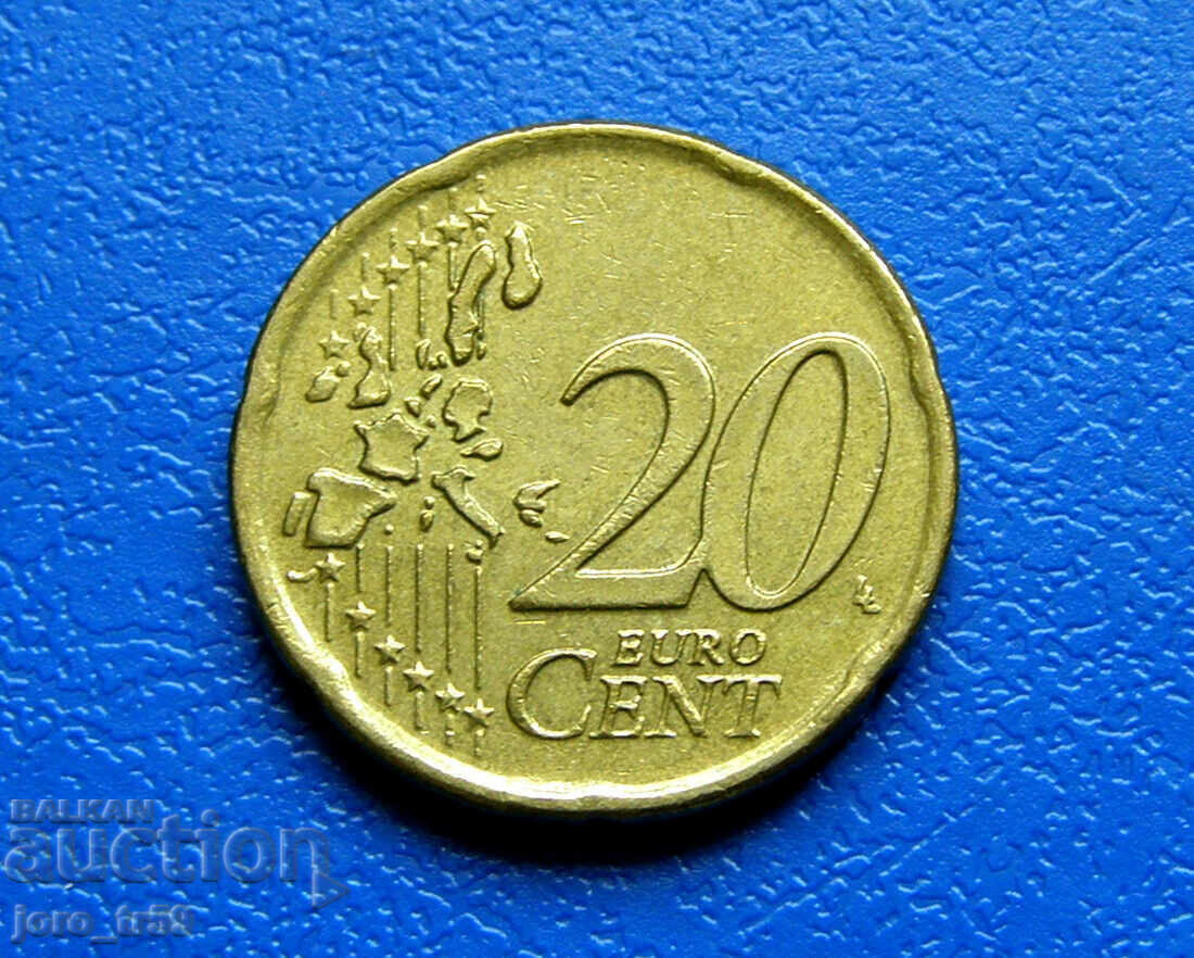 Ελλάδα 20 λεπτά του ευρώ Λεπτά του ευρώ 2002 με τιμή € 0.61 | 1.19 BGN