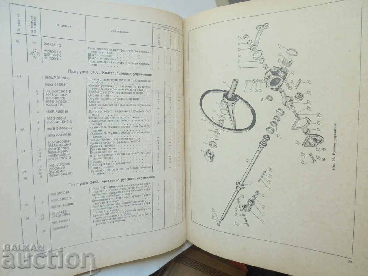 Delivery of Catalog of details of the passenger car "Zaporozhets" 1971. Delivery of Catalog of details of the passenger car "Zaporozhets" 1971.