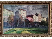 Tabloul „Strada Sofia-Vitosha”, anii 1970, artistul K. Tringov (1907-1982)