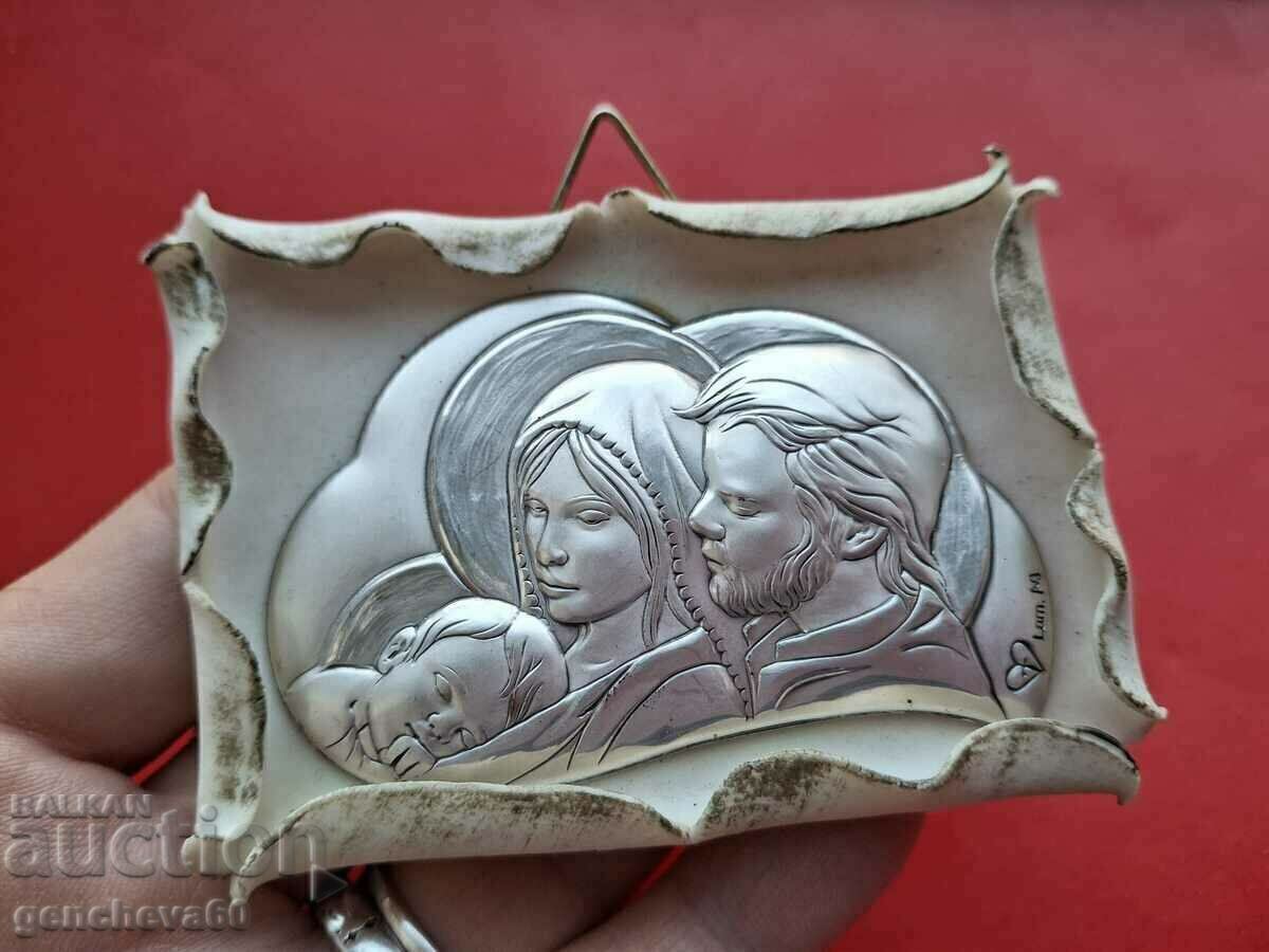 Collectible silver icon of the Holy Family - 6