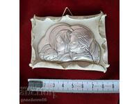 Συλλεκτική ασημένια εικόνα της Αγίας Οικογένειας