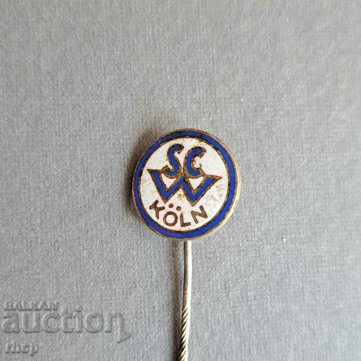 SCW Cologne Germany rare old football badge