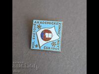 Winter Games 1949 Czechoslovakia Enamel Sports Badge