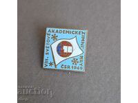 Winter Games 1949 Czechoslovakia Enamel Sports Badge