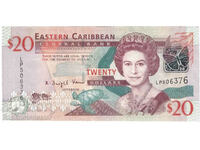 East Caribbean 20 Dollars 2015 Pick 53b Ref 6376