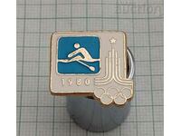 OLYMPICS MOSCOW 1980 ROWING BADGE