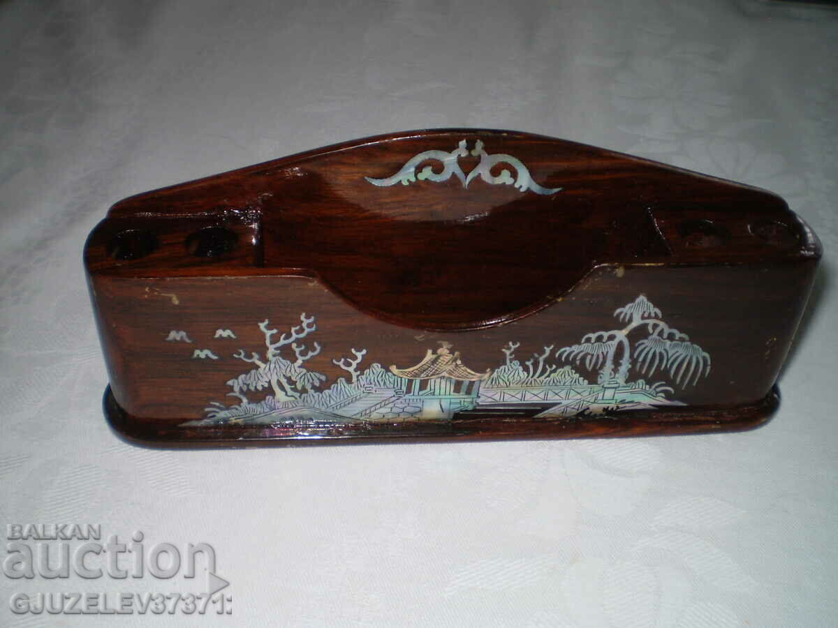 Vintich holder for letters and pens, mother-of-pearl wood - 7 Vintich holder for letters and pens, mother-of-pearl wood - 7