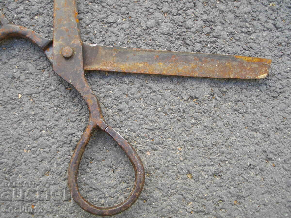 HUGE OLD ABAJIAN FORGED SCISSORS - 7 HUGE OLD ABAJIAN FORGED SCISSORS - 7