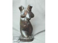 Old statuette, figure of a naked woman - wood / ebony