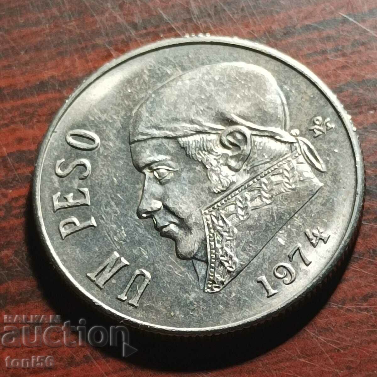 Mexico 1 peso 1974 aUNC