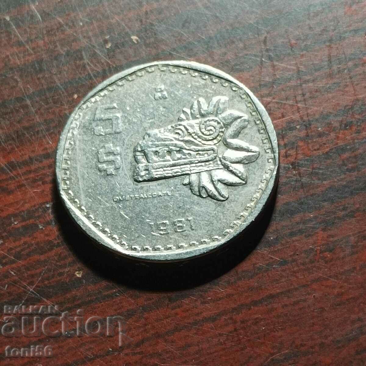 Mexico 5 pesos 1981