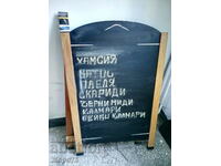 WOODEN SIGN for Sidewalk MENU 65/95cm. SIDEWALK ADVERTISING