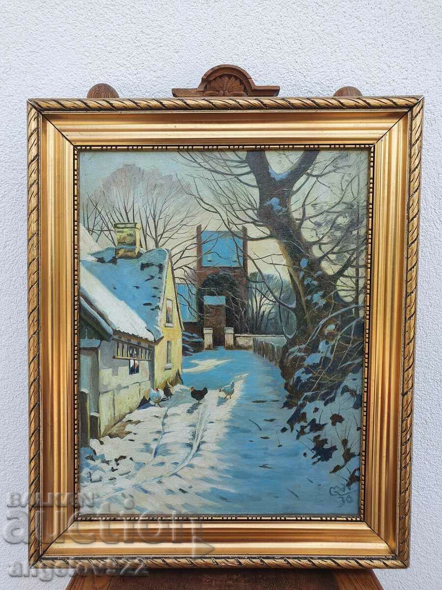 Original oil painting on canvas from 1936.