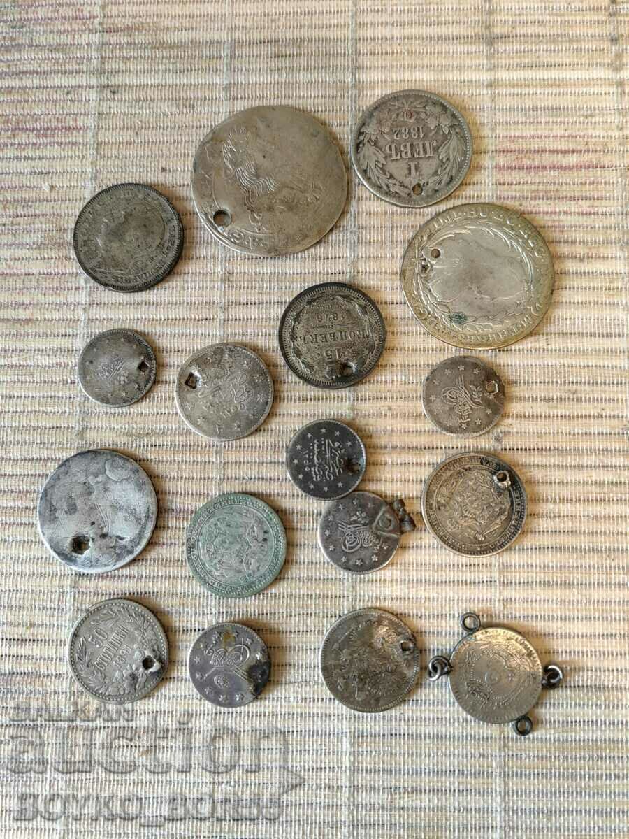 Antique Silver Coins 17 pieces