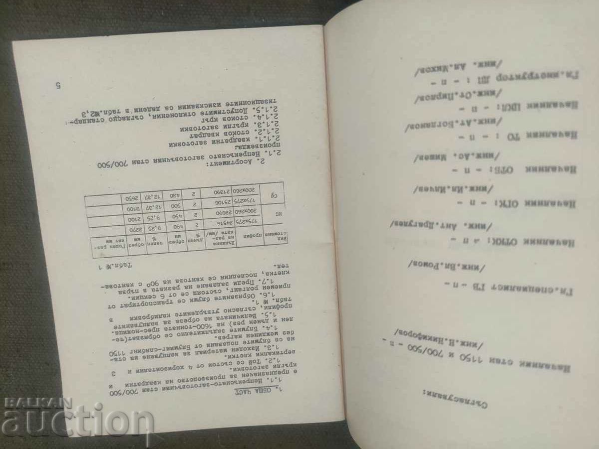Technological instruction for hot rolling production with price 100.00 BGN | € 51.13 Technological instruction for hot rolling production with price 100.00 BGN | € 51.13