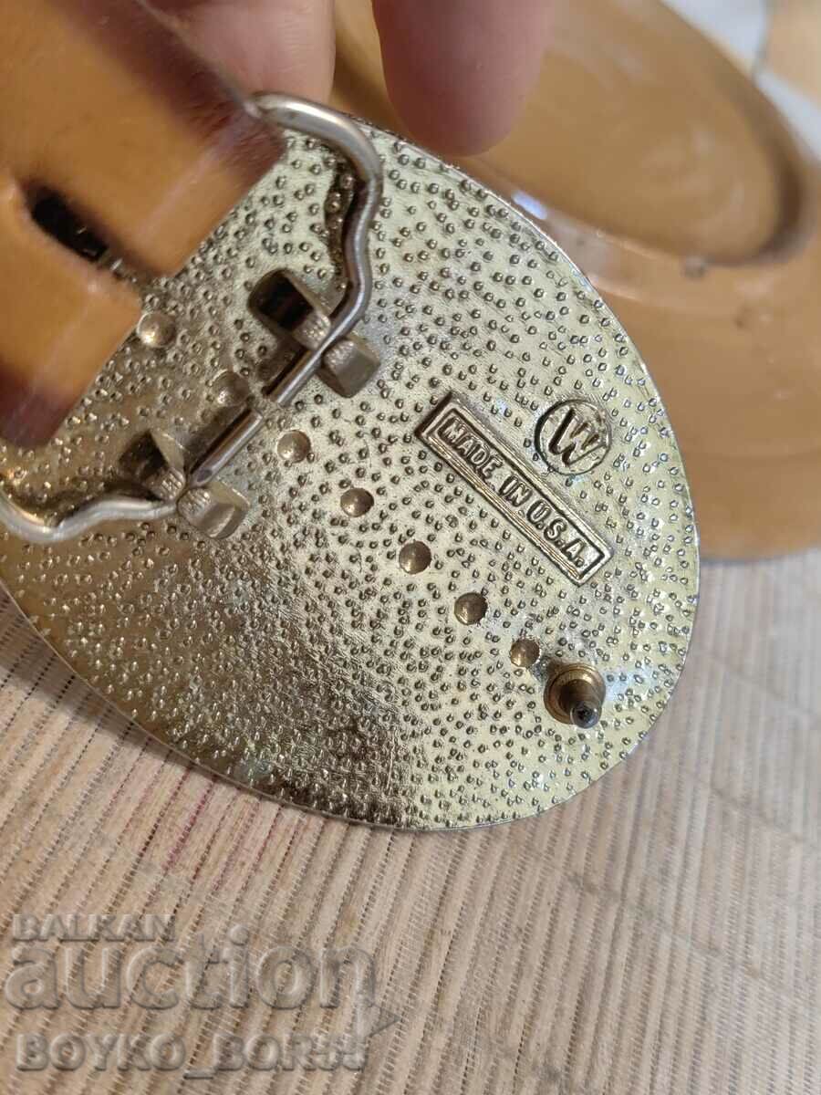 Original Branded American Leather Belt Genuine Leather - 5