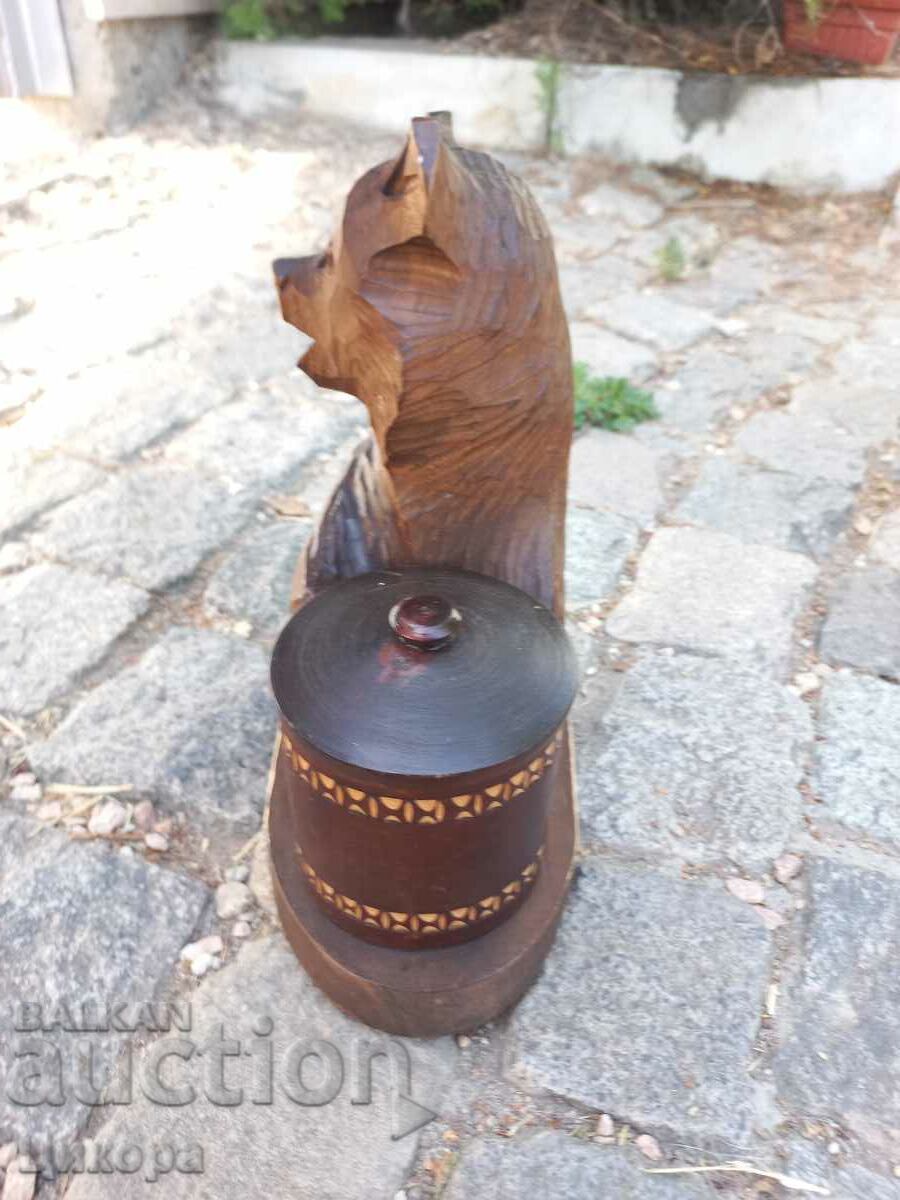 WOOD CARVING BEAR THE BEAR MOUSE - 5 WOOD CARVING BEAR THE BEAR MOUSE - 5