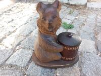 WOOD CARVING BEAR THE BEAR MOUSE