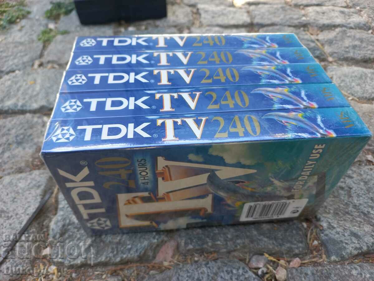 НОВИ ВИДЕО КАСЕТИ TDK 240-5 бр.