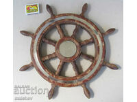 Wooden steering wheel 38 cm wall decoration impregnated wood