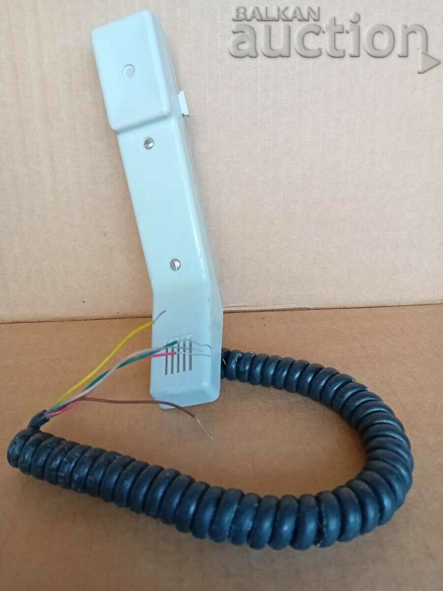 Licitație tub pentru căști cu microfon și buton de la postul de radio al Ministerului de Interne din anii 70