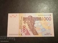 Сенегал 1000 франка 2003 год UNC