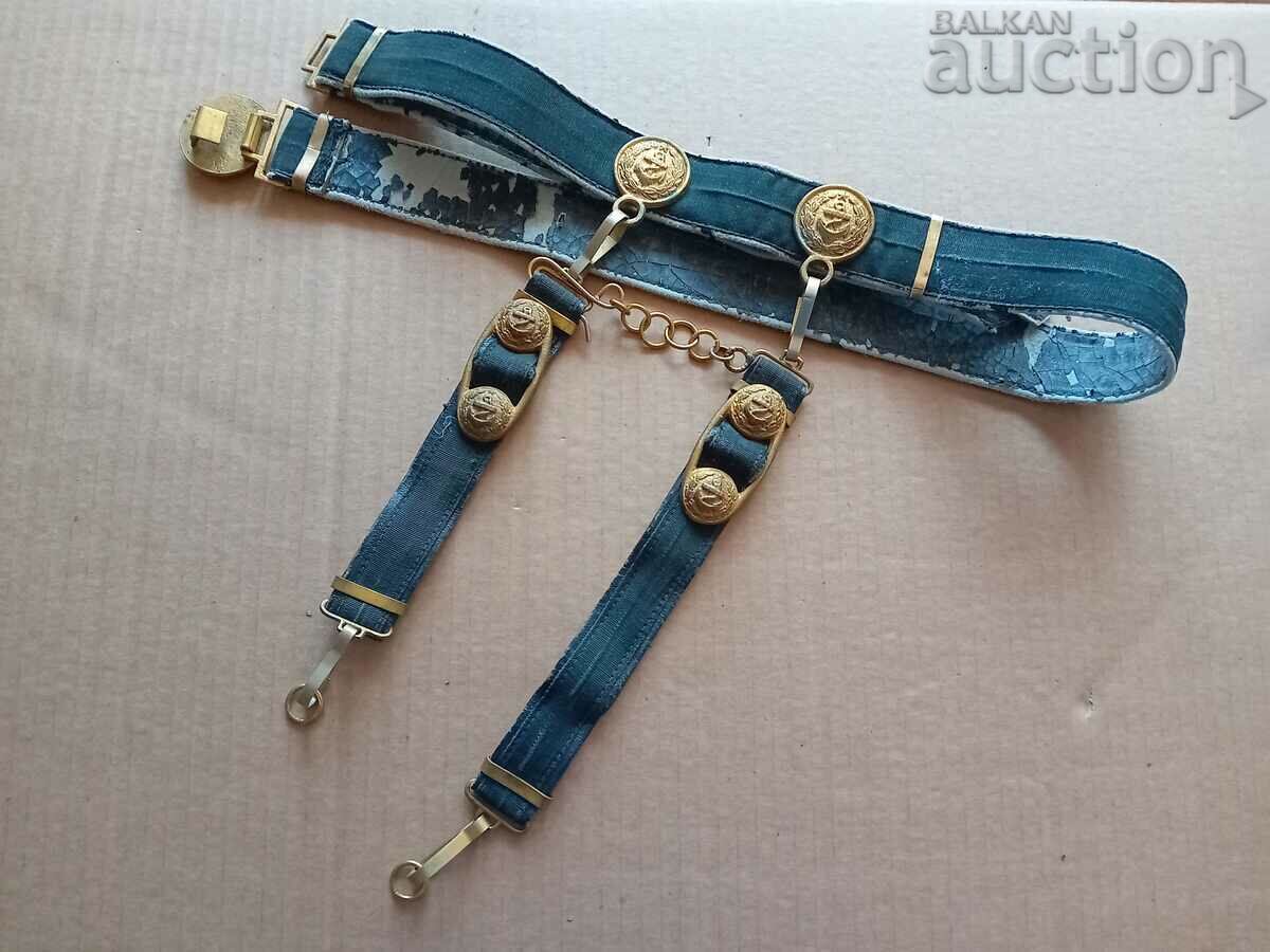 Naval officer belt with dagger brackets - 6 Naval officer belt with dagger brackets - 6
