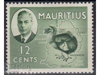 GB/Mauritius-1950-Regular-KGVI-in oval+Natural μοτίβα,MLH