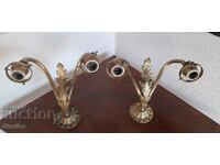 Pair of brass sconces