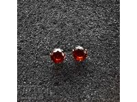 Silver earrings with Orange Sapphire 1.30ct