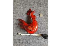 Glass figure - red rooster