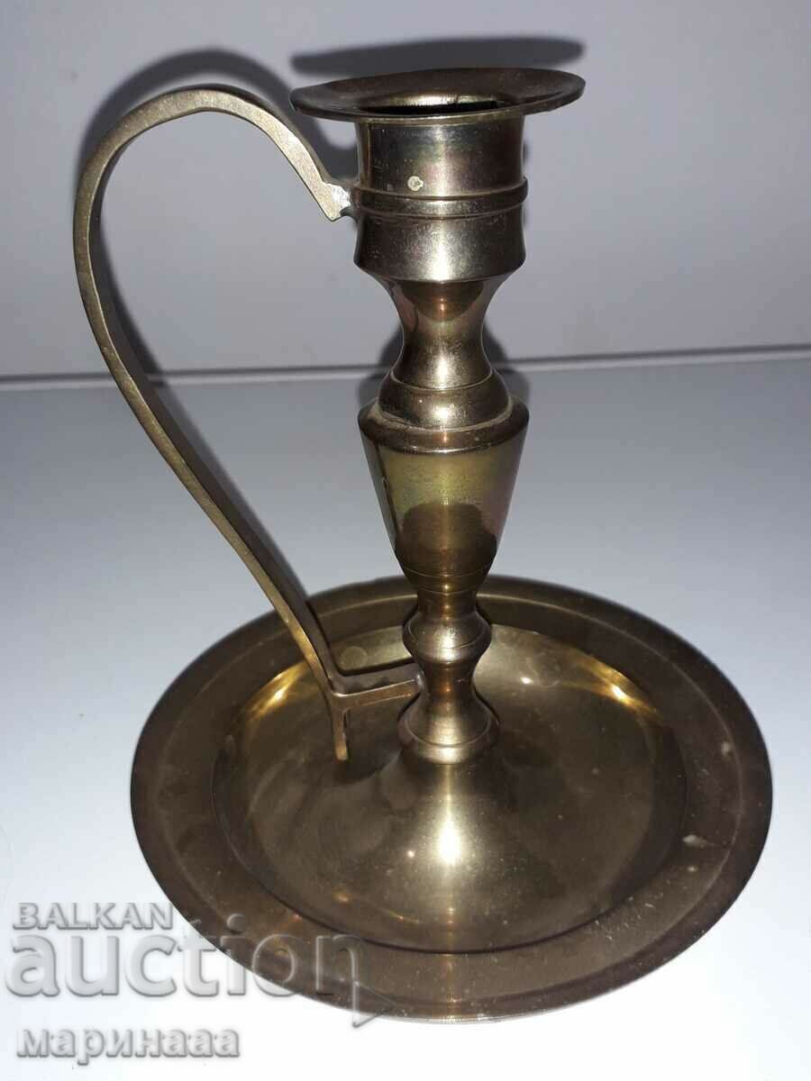 MASSIVE CANDLESTICK. BRASS MASSIVE CANDLESTICK. BRASS