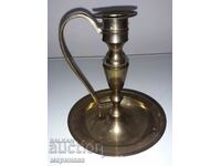 MASSIVE CANDLESTICK. BRASS